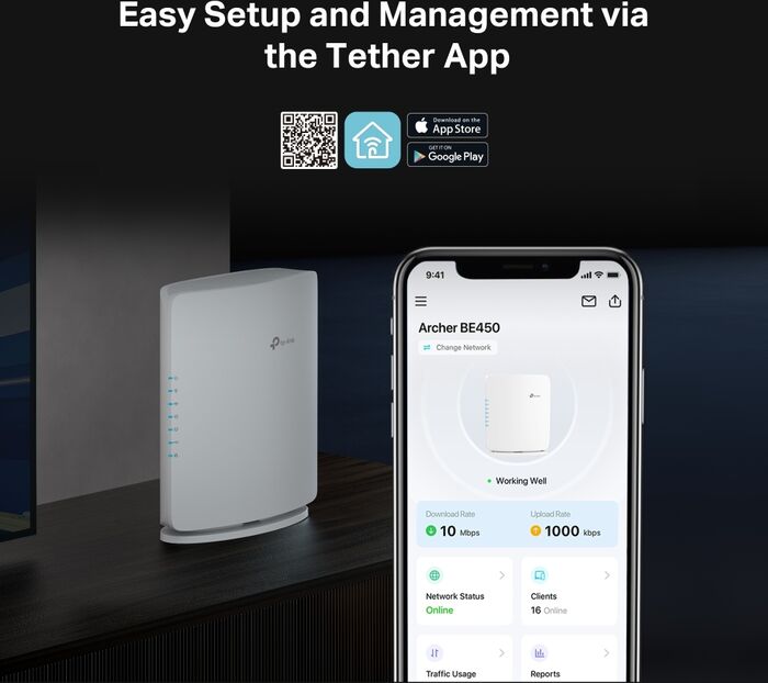 TP-LINK Archer BE450 WiFi 7 netbeinir