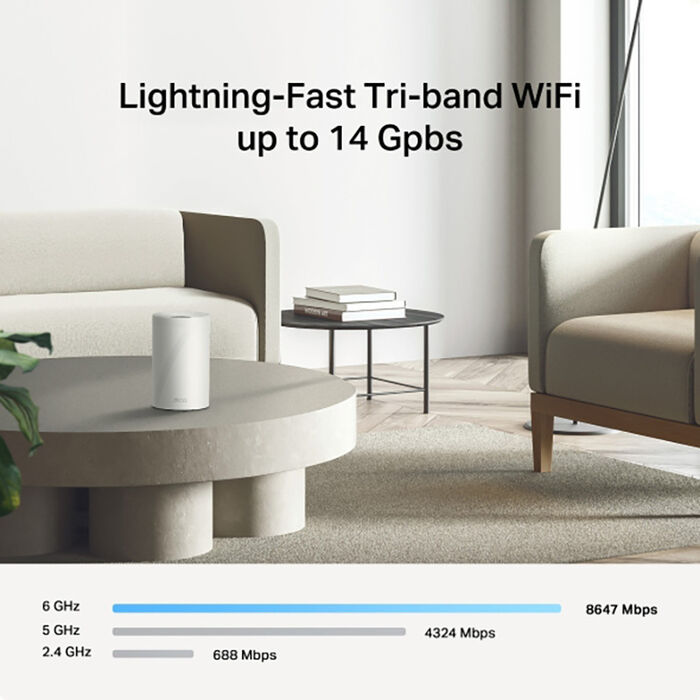 TP-Link Deco BE68 Wi-Fi 7 Mesh netkerfi - 2 í pakka