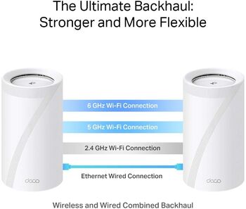 TP-Link Deco BE85 mesh Wi-Fi 7 netbeinar - 2 í pakka