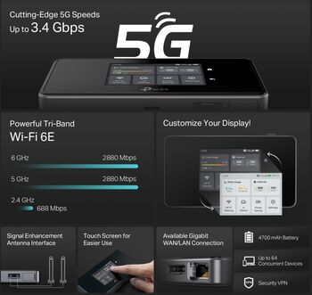 TP-LINK M8550 5G þráðlaus netbeinir