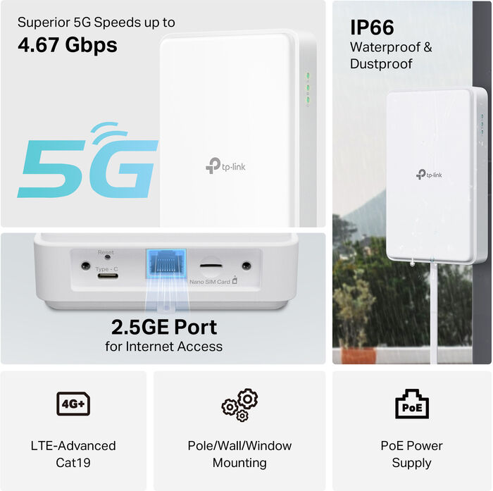TP-Link NE200 utandyra 5G netbeinir