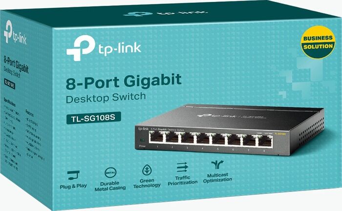 TP-Link SG108S Gigabit 8 tengja skiptibox