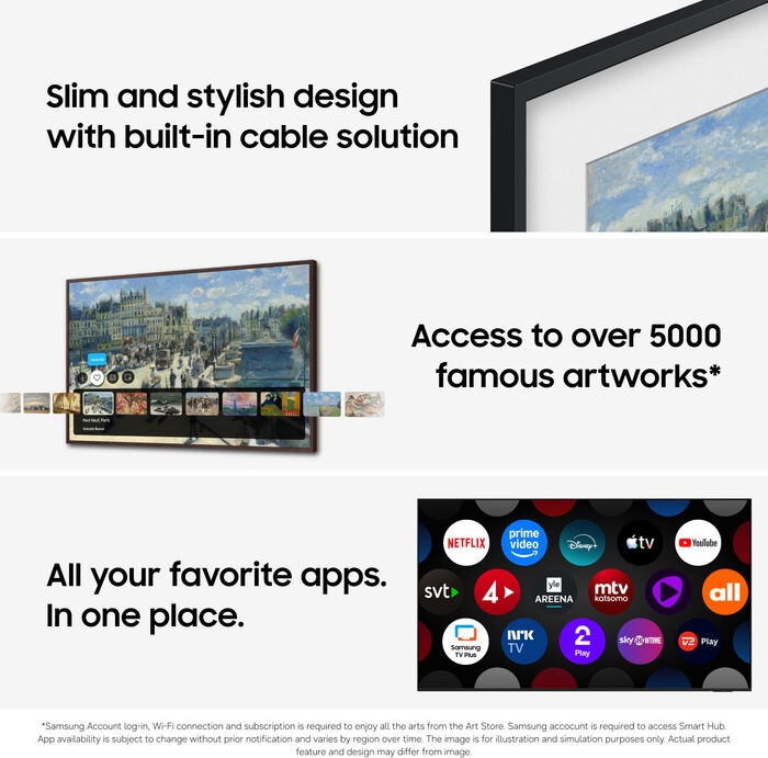 Samsung 43" The Frame QLED sjónvarp (2026)
