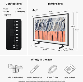 Samsung 43" The Frame QLED sjónvarp (2026)