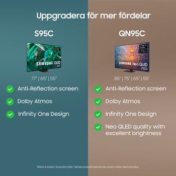Samsung 55" S95C QD-OLED sjónvarp (2023) 