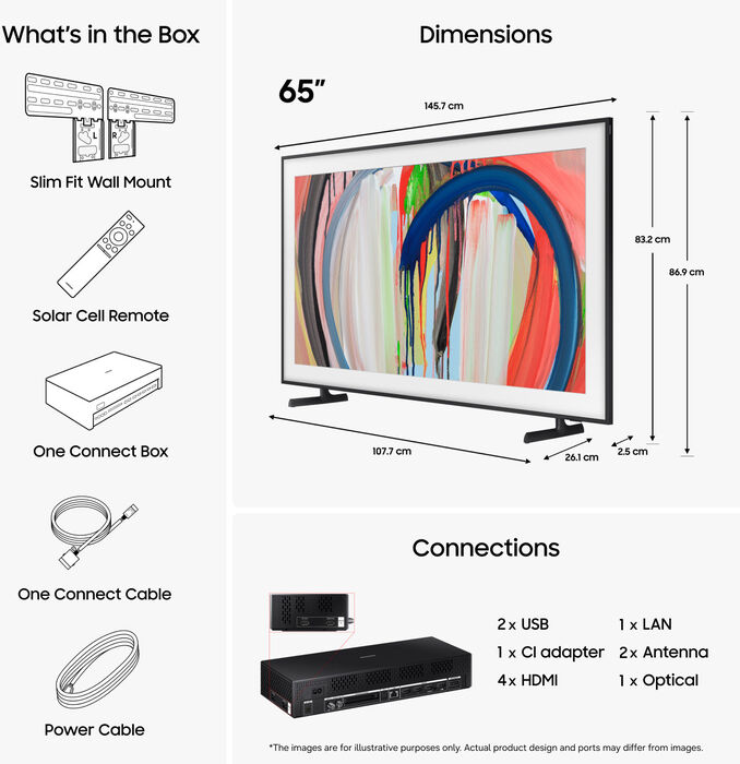 Samsung 65" The Frame QLED sjónvarp (2026)