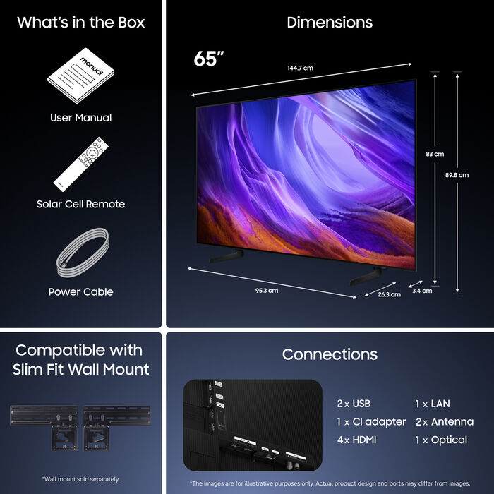Samsung 65" S85H OLED snjallsjónvarp (2026)