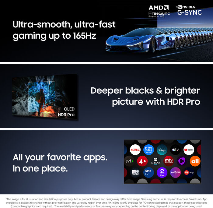 Samsung 65" S95H OLED snjallsjónvarp (2026)