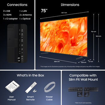 Samsung 75" QN72H NeoQLED MiniLED snjallsjónvarp (2026)