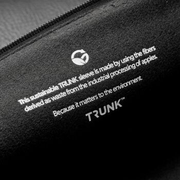 Trunk 13" vegan leður fartölvuhlíf fyrir MacBook - Svart