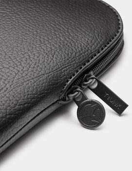 Trunk 13" vegan leður fartölvuhlíf fyrir MacBook - Svart