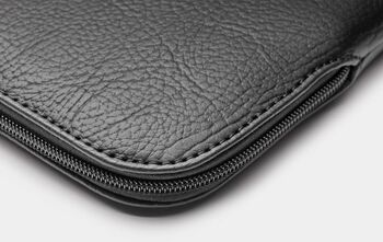 Trunk 13" vegan leður fartölvuhlíf fyrir MacBook - Svart