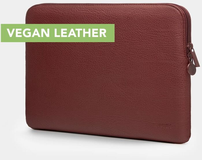 Trunk 13" vegan leður fartölvuhlíf fyrir MacBook - Rauðbrúnt