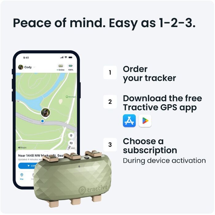 Tractive XL GPS staðsetningartæki fyrir hunda - Grænt