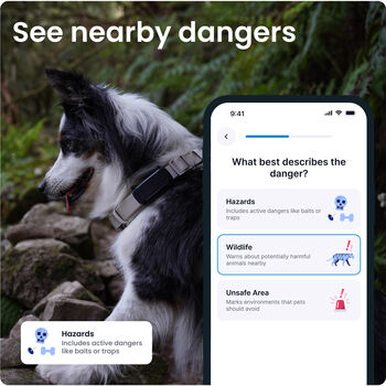 Tractive 6 GPS staðsetningartæki fyrir hunda - Svart
