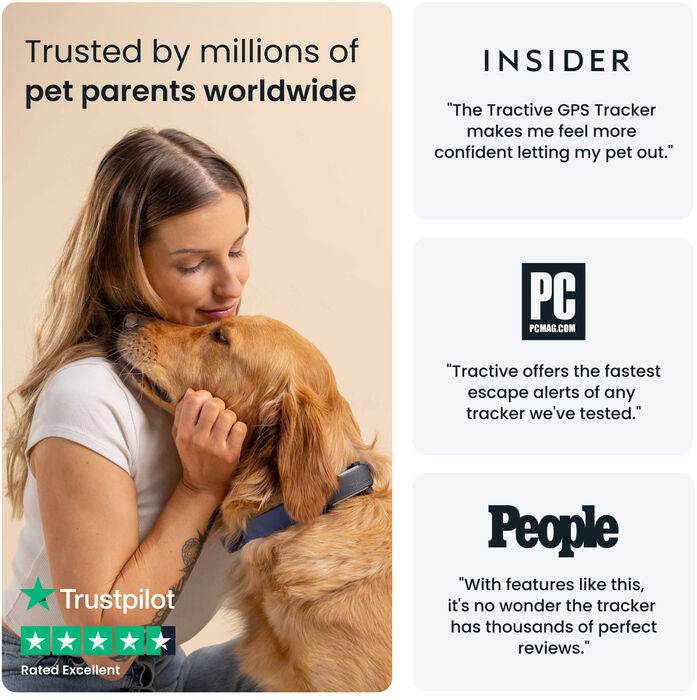 Tractive 6 GPS staðsetningartæki fyrir hunda - Svart