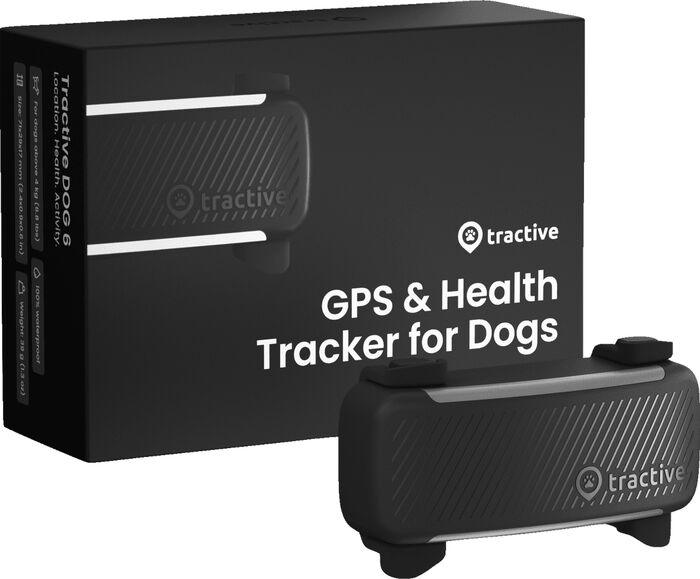 Tractive 6 GPS staðsetningartæki fyrir hunda - Svart