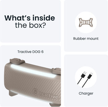 Tractive 6 GPS staðsetningartæki fyrir hunda - Brúnt 