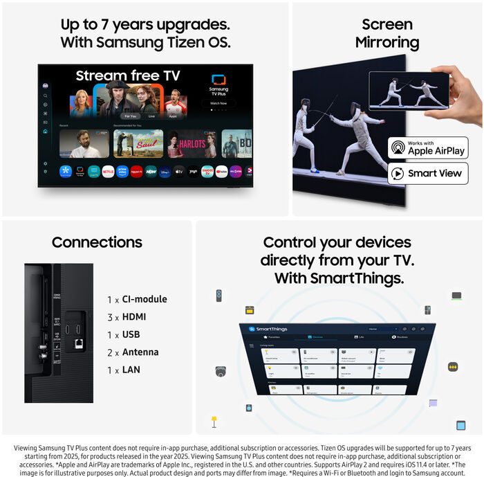 Samsung 43" Crystal U7005F sjónvarp (2025)