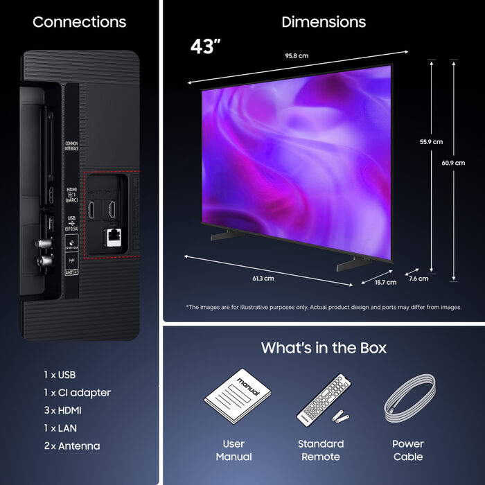 Samsung 43" U7025H snjallsjónvarp (2026)