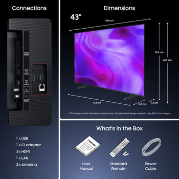 Samsung 43" U7025H snjallsjónvarp (2026)