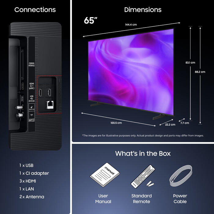 Samsung 65" U7025H snjallsjónvarp (2026)