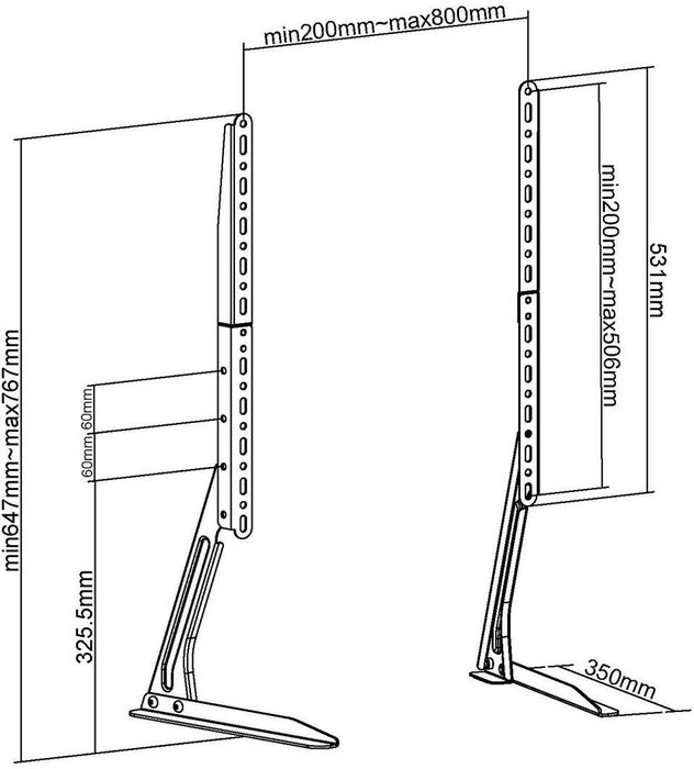 Nedis sjónvarpsfætur