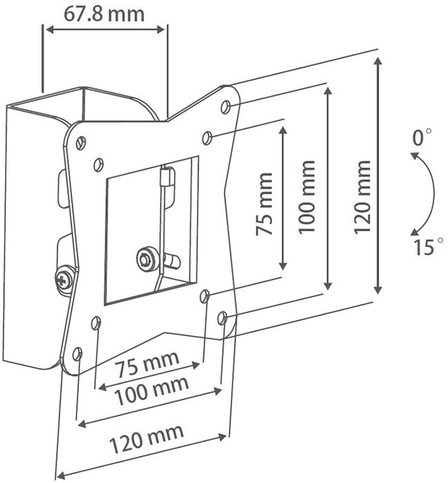 Nedis veggfesting fyrir 13 - 27" skjái