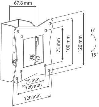 Nedis veggfesting fyrir 13 - 27" skjái