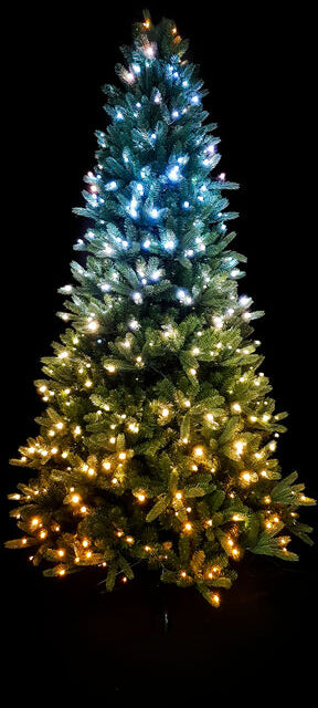 Twinkly gull/silfur snjall jólatré 400 ljósa 1,8 m