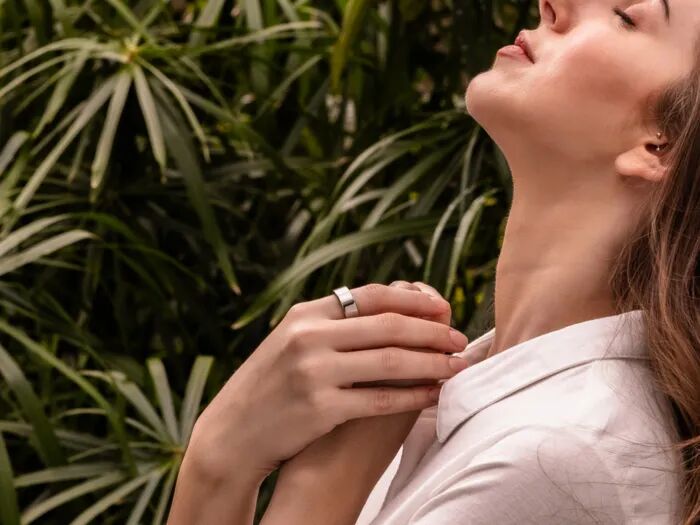 Ultrahuman Ring Air silfur - Stærð 10