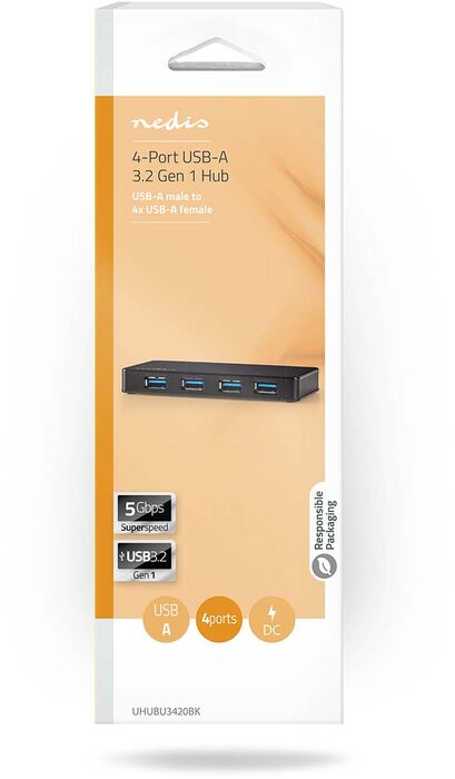 Nedis USB-A í 4x USB-A fjöltengi