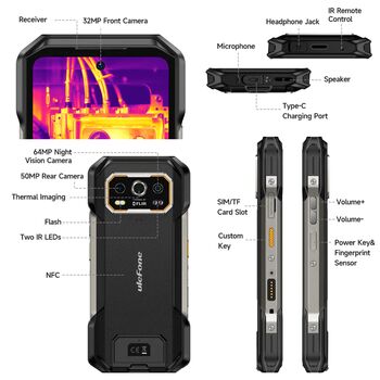 Ulefone Armor 27T Pro+ 256GB snjallsími - Svartur