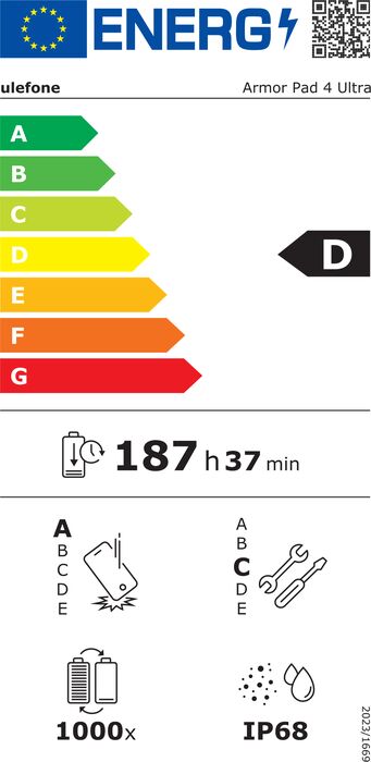 Ulefone Armor Pad 4 Ultra 5G 8/256GB spjaldtölva - Svört