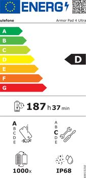 Ulefone Armor Pad 4 Ultra 5G 8/256GB spjaldtölva - Svört
