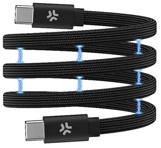 Celly segulmögnuð 60W USB-C Í USB-C snúra - 2 metrar