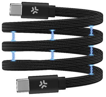 Celly segulmögnuð 60W USB-C Í USB-C snúra - 2 metrar