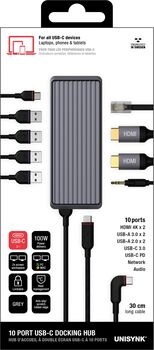 Unisynk USB-C tengikví - 10 tengi