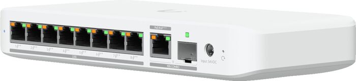 Ubiquiti UniFi USW Flex 8 tengja netskiptir - Hvítur