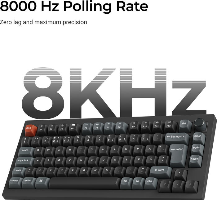 Keychron V1 Ultra þráðlaust lyklaborð - Rauðir rofar