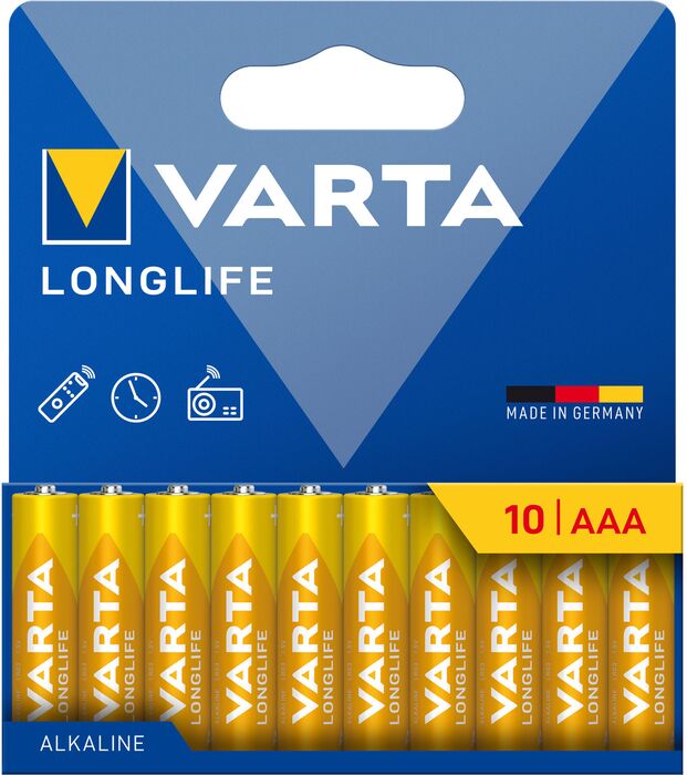Varta AAA rafhlöður (LongLife) - 10 stk