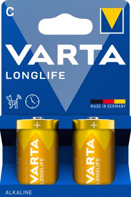 Varta Longlife C rafhlöður - 2 stk.
