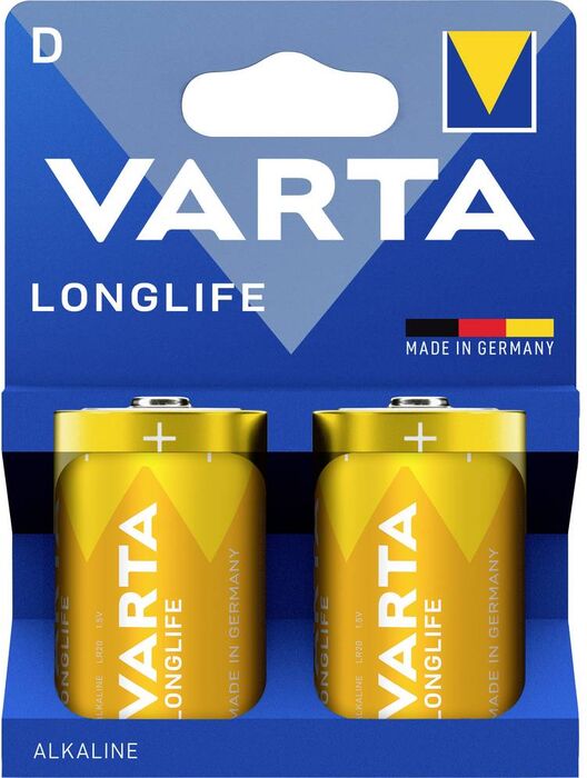 Varta D rafhlöður (LongLife) - 2stk