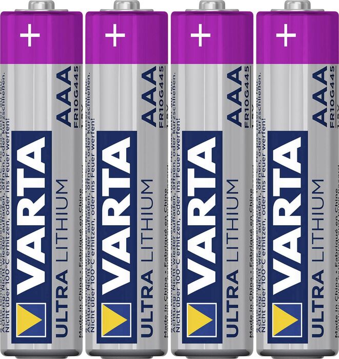 Varta lithium AAA rafhlöður - 4 stk