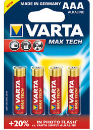 Varta AAA rafhlöður (Max Tech) - 4 stk