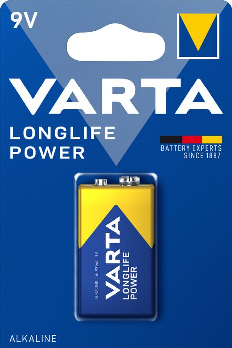Varta 9V rafhlöður (Longlife Power) - 1 stk