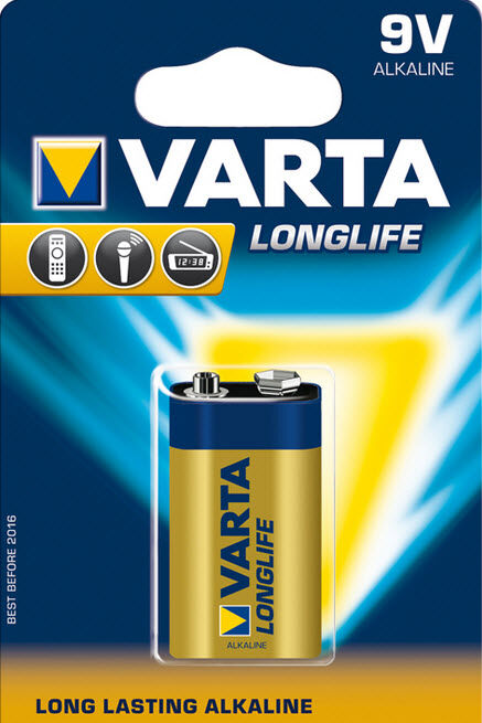 Varta 9V rafhlöður (LongLife) - 1 stk
