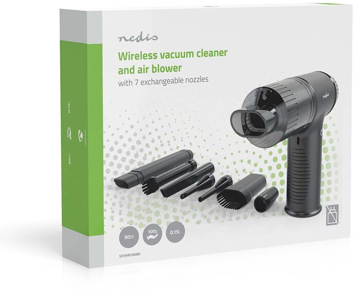 Nedis handryksuga og blásari - Svartur