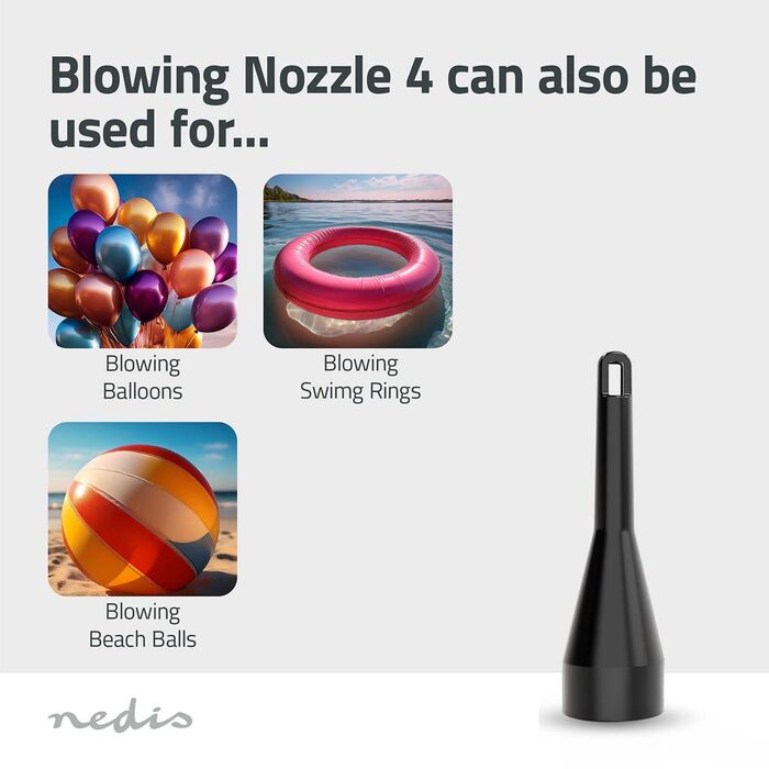 Nedis handryksuga og blásari - Svartur