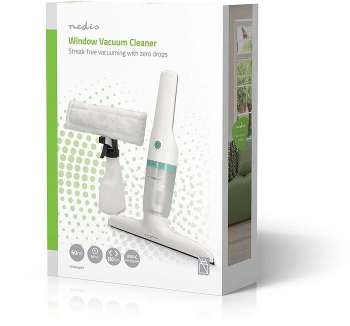 Nedis gluggaþvottasett - Hvítt